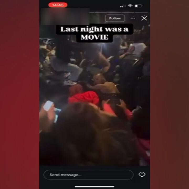 Screen capture from video of Bardstown Road crowd 5-25-25
